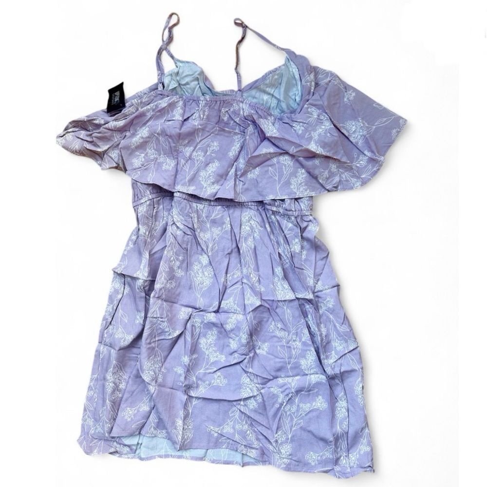 Old Navy Lavender Spaghetti Strap Floral Ruffle Dress